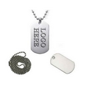 Carbon Teel Dog Tag Necklace